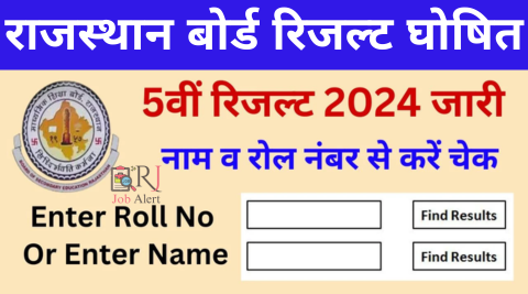 RBSE Board 5th Class Result 2024